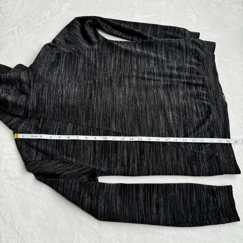 NIKE Sportswear Full Zip Hoodie M Heathered‎ Space Dye Charcoal Tri Blend Casual